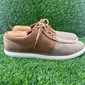 Seven91 Men's Casual Oxford Sneakers Taupe Brown Lace Up Size 10 Preppy Casual